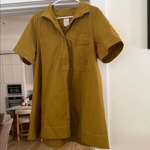 Mauve Mustard Short Sleeve Dress- never worn